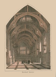 Guild Hall Interior, 1886.  Artist: Unknown.