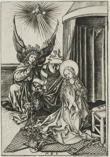 The Annunciation, c. 1484. Creator: Martin Schongauer.