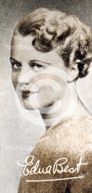 Edna Best (1900-1974), British stage and screen actress, 1935. Artist: Unknown