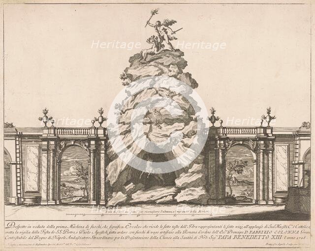 The Prima Macchina for the Chinea of 1726: Hercules and the Hydra, 1726. Creator: Francesco Faraone Aquila.
