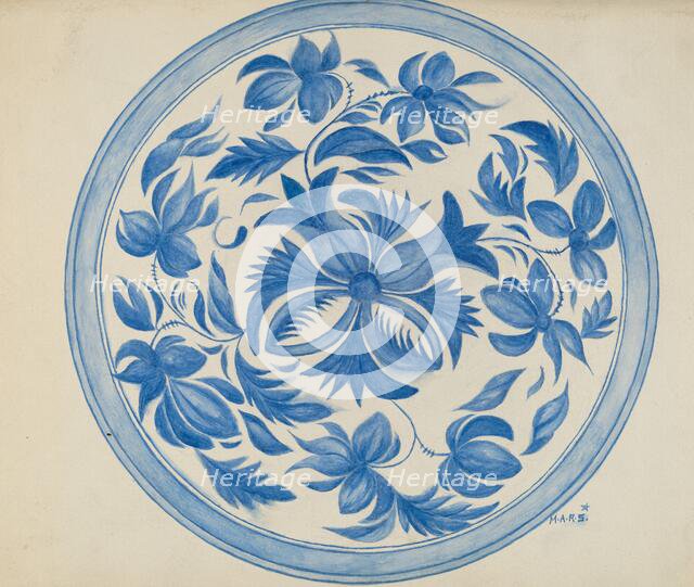 Plate, c. 1936. Creator: Margaret Stottlemeyer.
