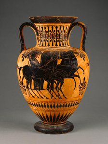 Attic Black-Figure Neck-Amphora, about 520 BC. Creator: Unknown.