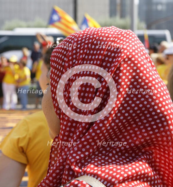 National Day of Catalonia, Barcelona, Spain, 11-09-2014. Creator: LTL.