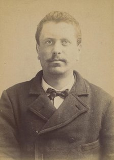 Jourdan. Numa. 30 ans, né le 27/8/61 à Courbevoie (Seine). Teinturier. Anarchiste. 23/4/92. , 1892. Creator: Alphonse Bertillon.