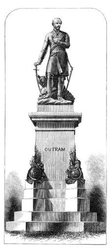 Statue of Sir James Outram, Thames Embankment, 1871. Creator: Unknown.