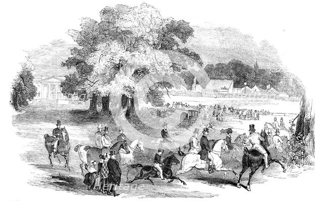 Gorhambury Races - from a sketch in the park, 1844. Creator: Unknown.