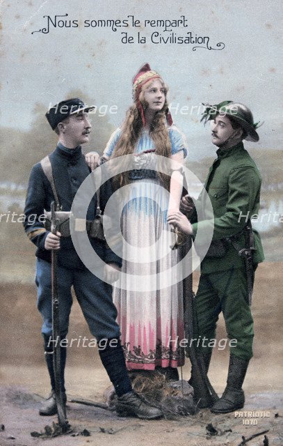 French WWI postcard, 1914-1918. Artist: Unknown