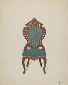 Rosewood Chair, c. 1936. Creator: Rex F Bush.