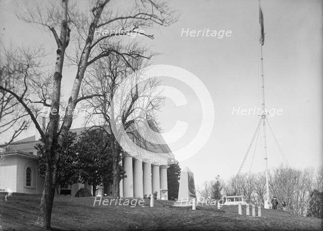Arlington Mansion - View, Including L'Enfant's Tomb, 1917. Creator: Harris & Ewing.