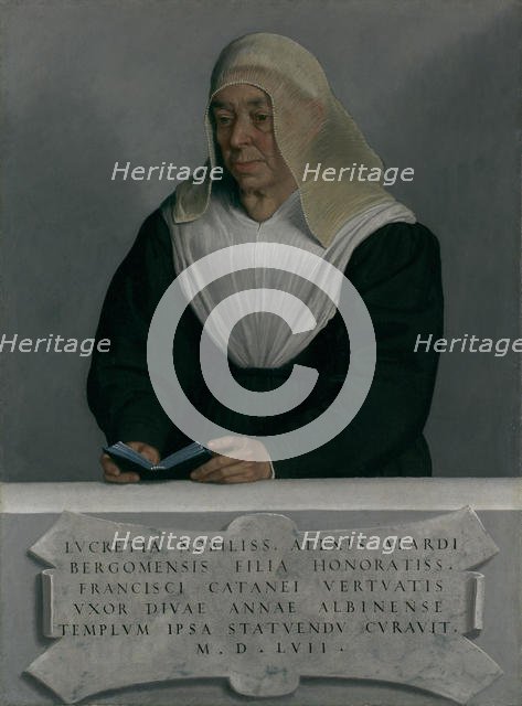 Lucrezia Agliardi Vertova (1490?-1558), 1557. Creator: Giovanni Battista Moroni.