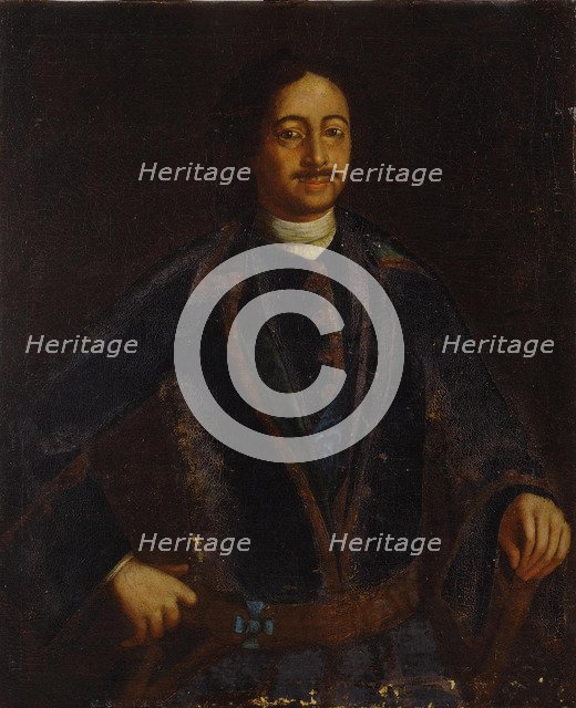 Portrait of Emperor Peter I the Great (1672-1725), Early 18th century. Artist: Anonymous  