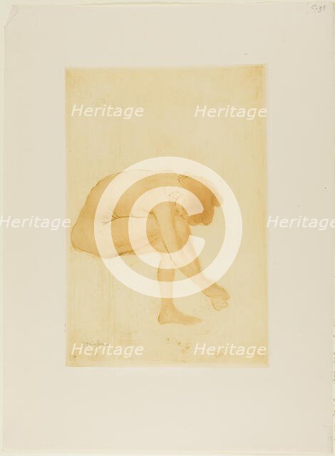 Seated Woman Drying Her Feet, 883. Creator: Theophile Alexandre Steinlen.