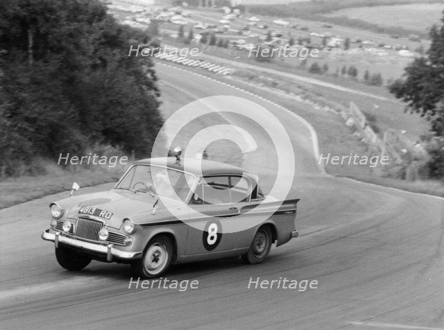 Sunbeam Rapier racing at Brands Hatch, Kent, 1961. Artist: Unknown