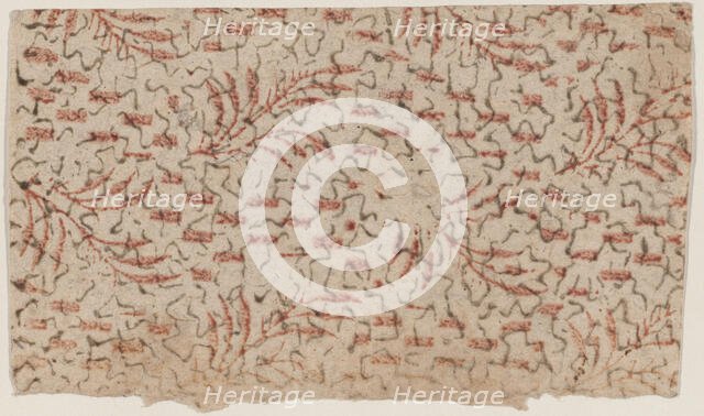 Sheet with overall abstract pattern, 19th century. Creator: Anon.