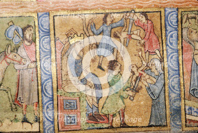 Detail from a Psalter, Massacre of the Children, c1140. Artist: Unknown.