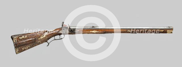 Flintlock Rifle, Vienna, c. 1750. Creator: Gotfried.