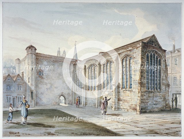 Holy Trinity Chapel, Leadenhall Street, known as Leadenhall Chapel, City of London, 1805.            Artist: C John M Whichelo