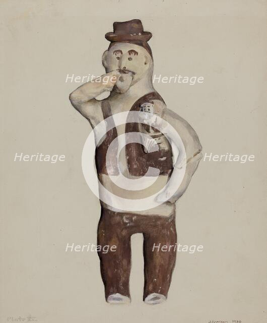 Clay Indian Doll - "Saguna", 1936. Creator: Jane Iverson.