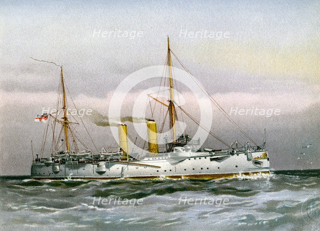 HMS 'Magicienne', Royal Navy 2nd class cruiser, c1890-c1893. Artist: Unknown