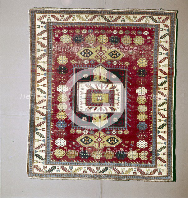 Rug with Pattern of terraced garden from the Caucasus, 18th century.   Artist: Unknown.