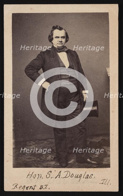 Portrait of Stephen Arnold Douglas (1813-1861), Before 1861. Creator: Mathew Brady.