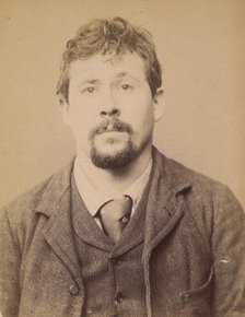 Sachet. Edmond. 27 ans, né à Mézières (Ardennes). Typographe. Anarchiste. 1/3/94. , 1894. Creator: Alphonse Bertillon.