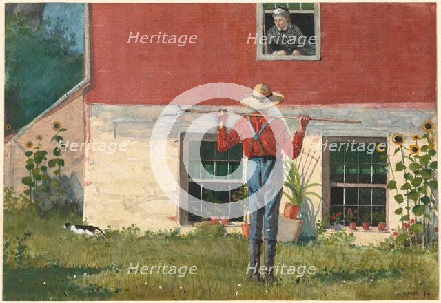 In the Garden (Rustic Courtship), 1874. Creator: Winslow Homer.