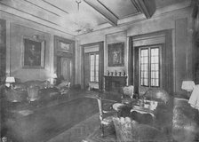 Reception room for the visit of King Victor Emmanuel III and Queen Elena of Italy to Cairo, c1933.  Artist: Unknown.