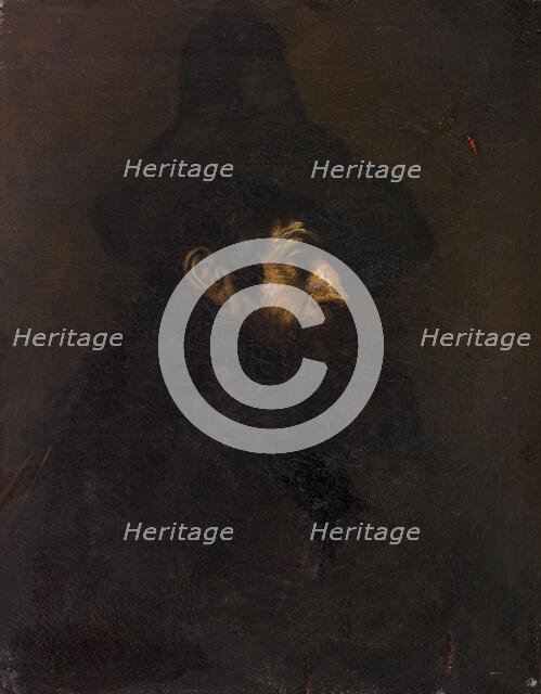 Man with a big hat, between 1860 — 1870. Creator: Eduardo Zamacois y Zabala.