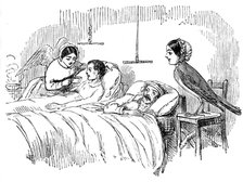 Florence Nightingale watching a nurse at work, 1854. Artist: Unknown