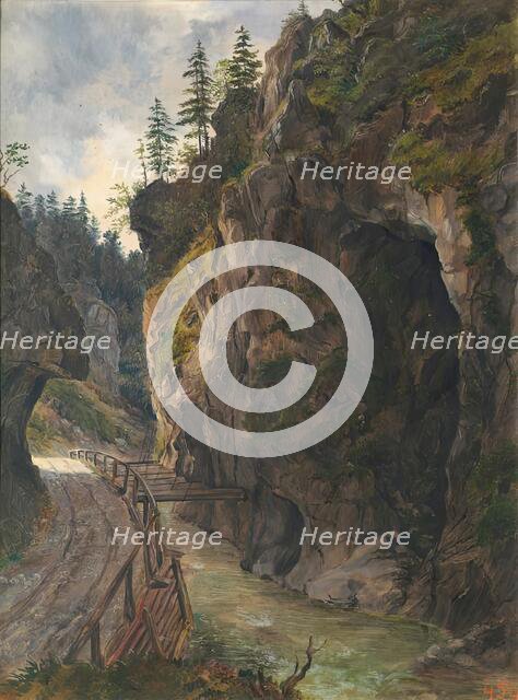 Rocky gorge, undated. Creator: Ludwig Halauska.