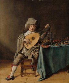 Self-Portrait as a Lute Player, c. 1637/1638. Creator: Jan Miense Molenaer.