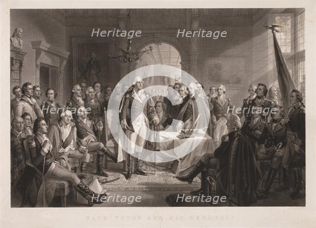 Washington and his Generals with Key. Creator: Alexander Hay Ritchie (American, 1822-1895).