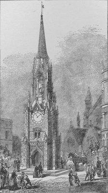 'The Wellington Testimonial Clock Tower which stood at the South End of London Bridge, as it appeare Artist: Arthur Ashpitel.