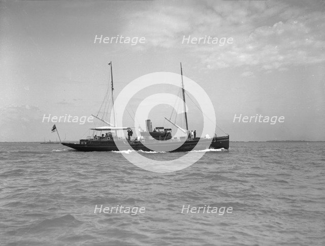 The steam yacht 'Sheilah', 1911. Creator: Kirk & Sons of Cowes.