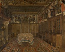 The Dining Room at the Home of the Artist Henri Leys, 1869. Creator: Henri Jean Augustin de Braekeleer.