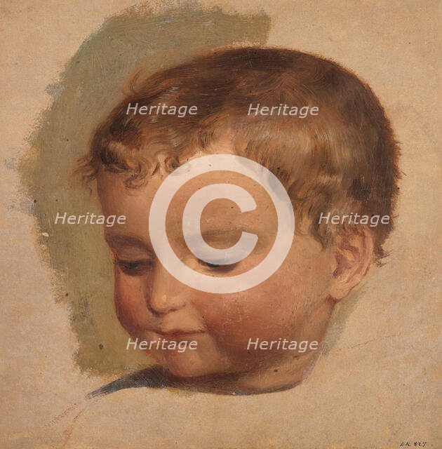 Portrait of a Child, probably 1847. Creator: Adolph Tidemand.