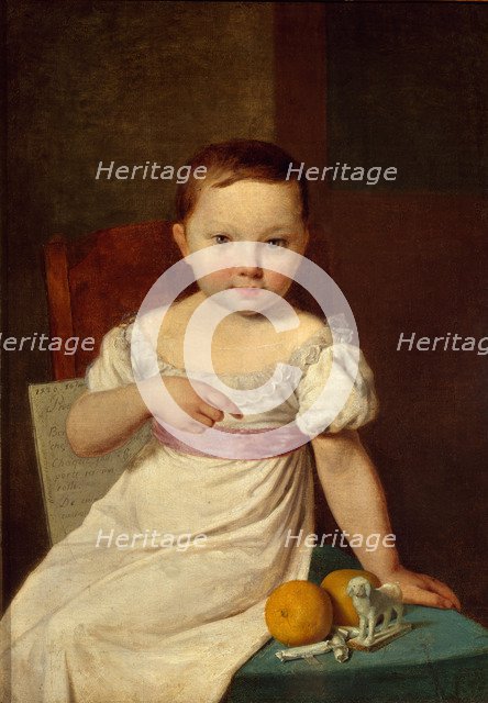 Portrait of Nastenka Khavskaya, 1826. Artist: Venetsianov, Alexei Gavrilovich (1780-1847)