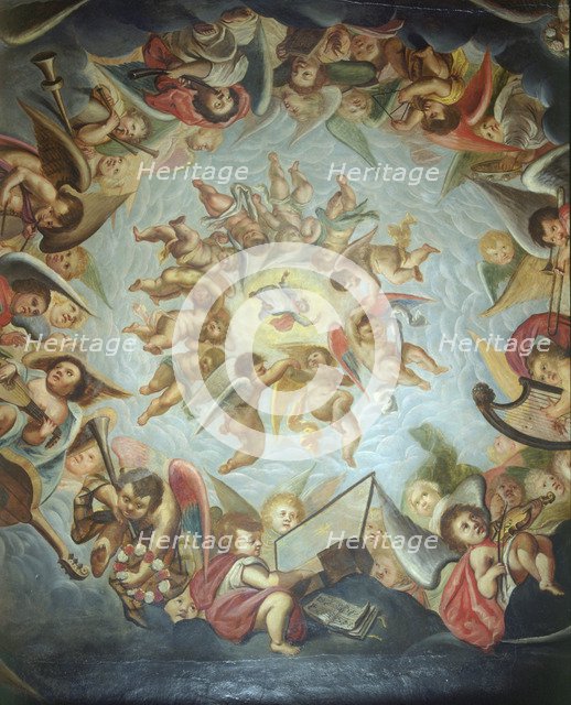 Ceiling of the Heaven Room, Bolsover Castle, Derbyshire, 2000. Artist: J Bailey