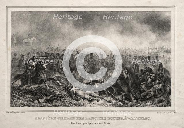 Dernière Charge des Lanciers Rouges à Waterloo. Creator: Auguste Raffet (French, 1804-1860).