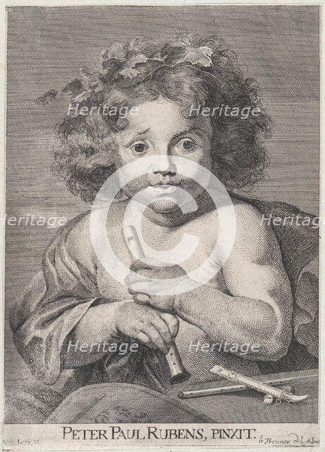 The Young Bacchus, holding a flute, 1728. Creator: Anton Joseph von Prenner.