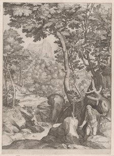 St Onuphrius in the Wilderness, 1574. Creator: Cornelis Cort.