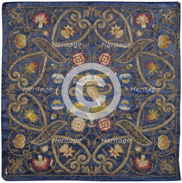 Embroidery with the Depiction of the Allegory of Time.