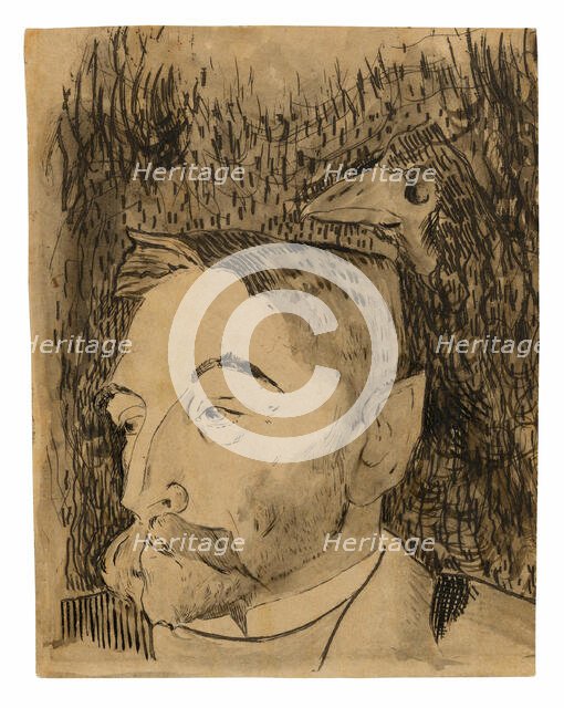 Portrait of Stéphane Mallarmé, 1891. Creator: Paul Gauguin.