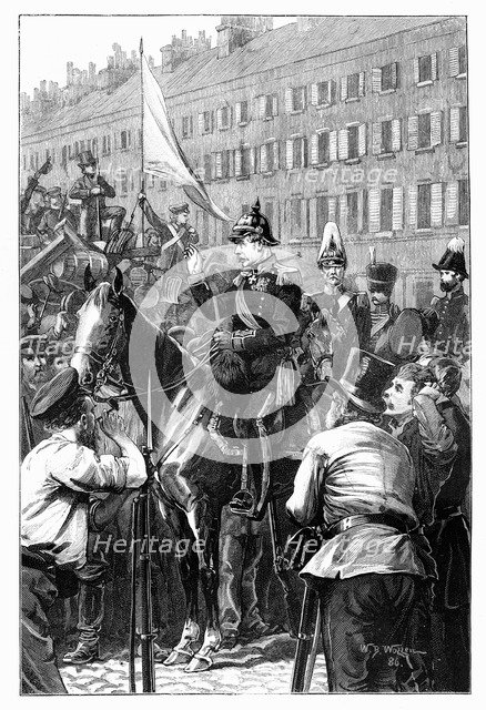 The King of Prussia Addressing the Berliners, 1848, (1900). Creator: William Barnes Wollen.