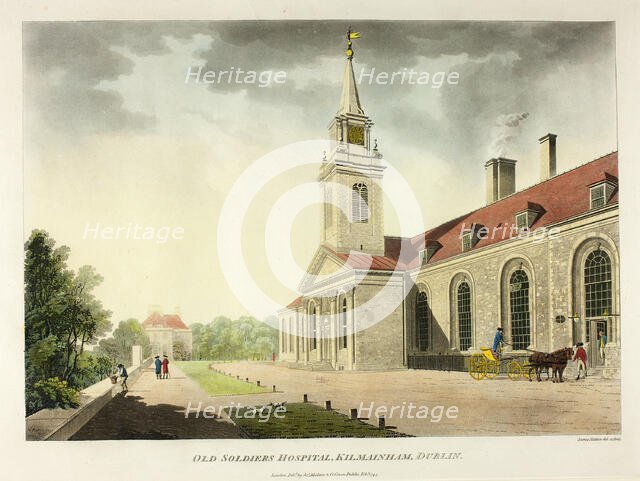 Old Soldiers Hospital, Kilmainham, Dublin, published February 1794. Creator: James Malton.