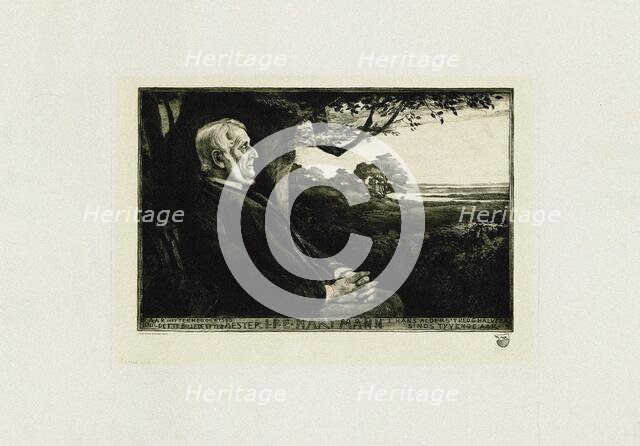 Portrait of the Composer Johan Peter Emilius Hartmann (1805-1900), 1897. Creator: Hansen, Hans Nikolaj (1853-1923).