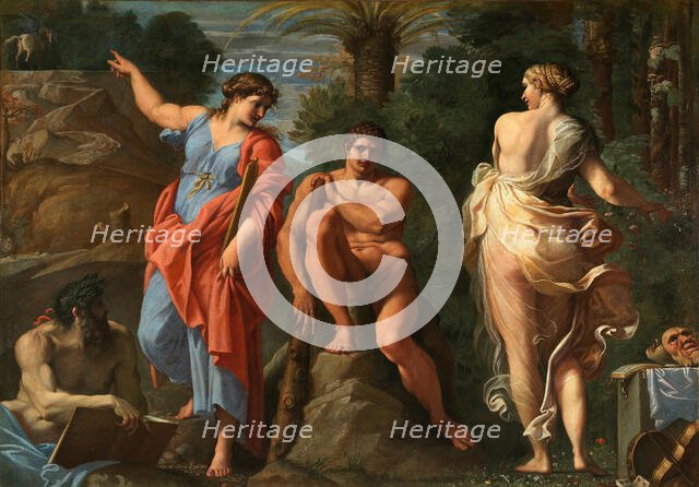 Hercules at the crossroads, 1596. Creator: Carracci, Annibale (1560-1609).