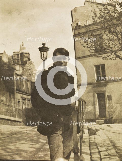 Pablo Picasso at the place Ravignan, Montmartre, 1904. Creator: Anonymous.