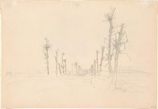 Devastated Landscape [verso], 1918. Creator: John Singer Sargent.